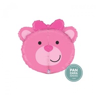 27" Multi Side Pink Bear Foil Balloon | Jumbo Betalic Foil Balloon 69cm