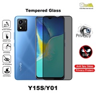ANTI GORES KACA UNTUK VIVO Y15S / Y01 CERAMIC MATTE TEMPERED GLASS PRIVASI SPY PELINDUNG LAYAR