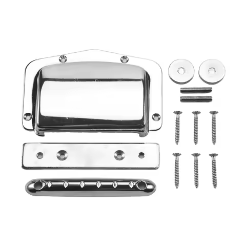 B48B-1 Set Fixed Adjustable Bridge Tailpiece For Teisco Harmony Kay Guitar New