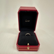 Cartier 750玫瑰金 細版排鑽線戒