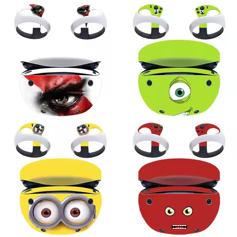 Protective Sticker Vinyl Skin for PS VR2 Console Full Set Decal Wrapping Cover For Steam PS5 VR 2 Ac