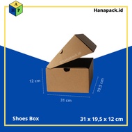 Box Karton Polos / Packaging Custom Box / Shoes Box / Kotak Sepatu 31 x 19,5 x 12 cm