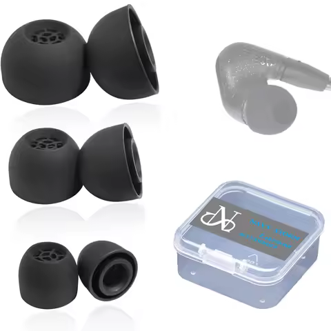 Silicone Eartips for Sennheiser IE900 IE600 IE300 Earbuds Soft Black Accessories
