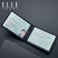 กระเป๋าใส่ใบขับขี่ ELLE HOMME หนังวัวแท้ กระเป๋าใส่เอกสารใบขับขี่รถหรูหรูหรา แฟชั่นสำหรับผู้ชายและผู