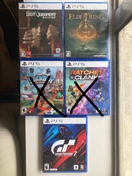 PS5  (GT7, Ratchet, Sackboy, Elden ring) 美版      (Elden ring, 審判之逝：湮滅的記憶) 日版