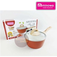PREMIUM Sauce Pan 14 / 16 / 18 cm Minowa Rosela Series Marble Induction Pan