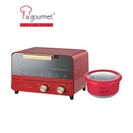 La gourmet E-Healthy Electric Oven 12L Red + La gourmet PAC2GO 0.73L Round Canister (Red)
