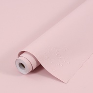 Pink Solid Color Moisture-Proof Wallpaper Thickened Waterproof Wallpaper Self-Adhesive Household Bed