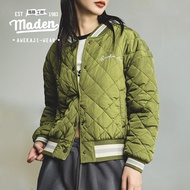 MADEN brand workwear style womens youth 2024 winter new cotton jacket with seam stitching color bloc