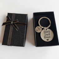 Father's Day Gift Stainless Steel Keychain With Gift Box Best Dad Ever Gift For Dad