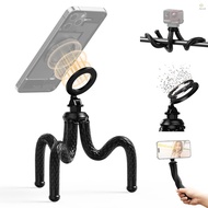 TELESIN P3-FM-02 Magnetic Flexible Phone Tripod Stand Desktop Tripod for Phone 2kg Load Capacity wit