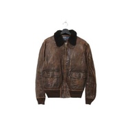 Back to Green-皮衣外套 Polo毛絨領L-06/vintage Leather Jacket