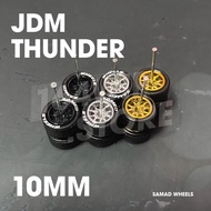 1:64 Hot Wheels Samad Wheels Rubber Wheels Real Riders Wheels 10mm Thunder Black Chrome Gold