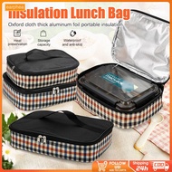 【Delivery Within 2 Days】Portable Lunch Bag Insulated Bag Waterproof Handheld Bento Box Bag Student Lunch Box Bag Thickened Aluminum Picnic Bag Storage Bag Tote Bag