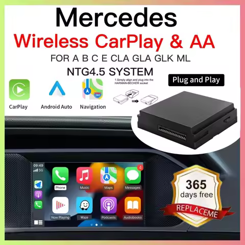 Wireless Carplay For Mercedes Benz A B C E CLA GLA GLK ML Sprinter NTG4.5 Becker Android Airplay Nav