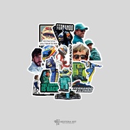 F1 Racer Pack Sticker Vinyl Doff Laminate Sticker | Fernando Alonso Sticker