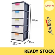 (5 TIER) CENTURY Plastic Drawer / Plastic Cabinet / Storage Cabinet B3150