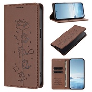 Leather Flip Wallet Case for Vivo Y17 Y17S Y18 Y28 Y28S Y38 Y78 Z5i Plus 4G 5G with Card Slot Stand