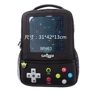 2022♟✾♠Smiggle Backpack Black game console School bag boy bag Beg Sekolah Backpack School supplies b