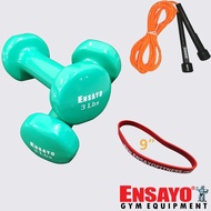 ENSAYO 3Lbs Vinyl Dumbbells 1 Pair 1.4Kg Dumbbell Total 6 Lbs Aerobic Toning DB Dumb Bell 3 2 Lb Kg