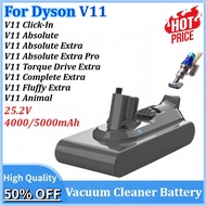 25.2V 4000/5000mAh for Dyson V11 Vacuum Cleaner Battery Rechargeable Battery for V11 Series Clip Typ