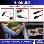 Socket Lighter Female 12V-24V Car Cigar Cigarette Lighter Socket Plug Connector Adapter Port