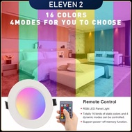 RGB LED Downlight 5W 7W 10W Colorful Remote Control Ceiling Downlight Dimming Round Spot Light Indoor Bedroom Kitchen