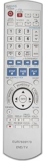 ALLIMITY EUR7659Y70 Replacement Remote Control Compatible with Panasonic DVD VHS Recorder VCR HDMI C