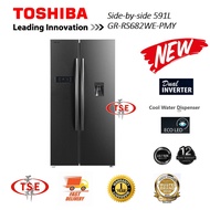 Toshiba GR-RS682WE-PMY Side-by-side Inverter Refrigerator 591L