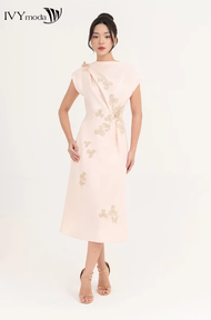 Đầm dạ hội Tafta cổ cách điệu Posy Dress IVY moda MS 45S2857