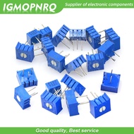 10PCS 3386P potentiometer precision adjustable resistance 100 200 500 ohm 1K 2K 5K 10K 20K 50K 100K 