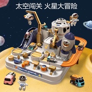 Pendidikan Kereta Pengembaraan Tempat Letak Kereta Trek Mainan Set Kereta Inersia Mainan Gelongsor