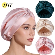 [ITIT] Mulberry Silk Wrap, Adjustable Satin Fabric Silk Satin Hair Bonnet, Premium Luxury Breathable