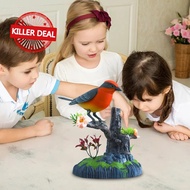 Voice Controlled Bird Electric Bird Simulation Bird Movements Cage Swinging Calls Sensing Toys W3q3