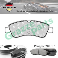 Münster Disc Brake Pad Front for Peugeot 208 1.6 GTI 2014 5FU Allure 2013-2016 5FS 307 3A C 1.6 2006