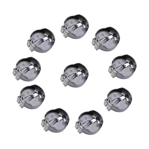 10-50pcs CR2032 CR2025 CR2016 Battery Holder Coin Cell Holder Box Case Socket with 2 Pins 3V Black M