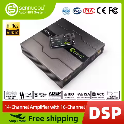 Sennuopu X14 16 channel dsp processor 14 CH Car sound amplifier Automotive sound modules audio auto 