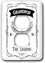 3dRose (lsp_232463_6) 2 Plug Outlet Cover Grandpop The Man The Myth The Legend fun cool grandpa gran