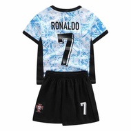 retro jersey germany jersey 2024 European Cup Children Portugal C Ronaldo No. 7 Away Jersey Home Foo
