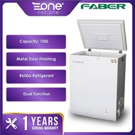 Faber 100L Nett Duo Function Chest Freezer | Fridge | Refrigerator FZ-F128 FZF128 With Key Lock *Larger Elba EF-E1310 / Meck / Haier / Hisense / Morgan MCF-1157L MCF1157L EFE1310