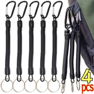 Anti-Lost Elastic Spring Rope with Carabiner Quick Connect Telescopic Lanyard for Outdoor Fishing Ca