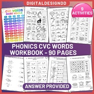 PDF Phonics CVC Words English Worksheet short vowel kids activities for preschool primary kindergart