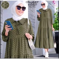Gamis ruby crinkle Airflow Premium Uragiri terbaru 2024 / Midi Dress Dotty Gamis Home
