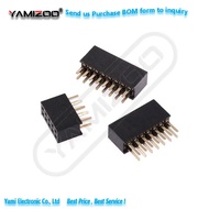 1~5~10pcs 1.27Mm Pitch Dual Row Female Header Socket 2*2P/3/4/5/8/10/20-40P 50P