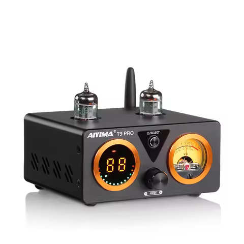 AIYIMA Audio T9 PRO Bluetooth Tube Amplifier USB DAC Optical Fiber Coaxial Stereo Amplificador Home