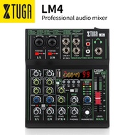 XTUGA 4 Channel Audio Mixer LM4 Portable Mini Sound Mixing Console With USB Interface, Bluetooth, 48