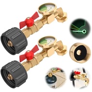 Propane Refill El Adapter with Tank Gauge, 2024 New Propane Tank Adapter for 1 lb Tank, Universal Pr