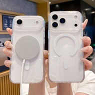 heavy duty iphone case iphone 15 pro max case shockproof Acrylic Magnetic Transparent Suitable for i