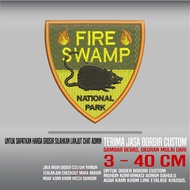 FIRE SWAMP NATIONAL PARK RAT PATCH EMBROIDERED LOGO/ EMBLEM | HP-25
