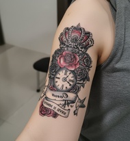 tatto temporer jam romawi tato tangan tato asli